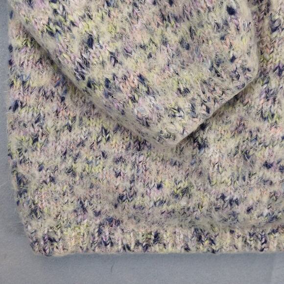 Lou & Grey Women's XS Oversized Fuzzy Sweater, Pink Multicolor Cozy Coquette - Picture 4 of 6